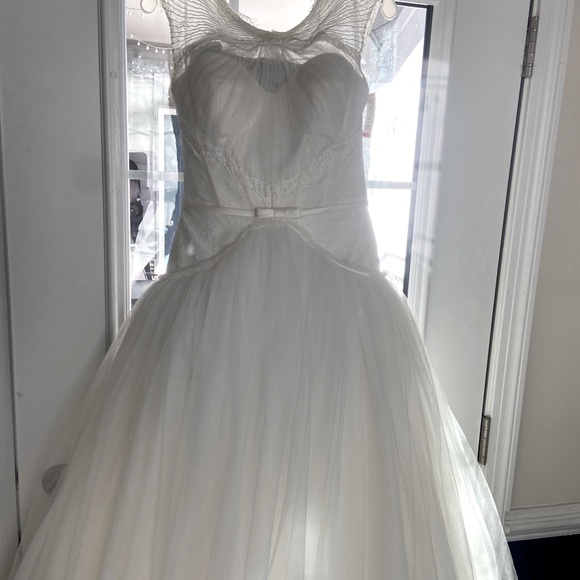 Zac Posen-Truly-Ivory Lace and Tulle Ballgown NWT - Picture 4 of 12